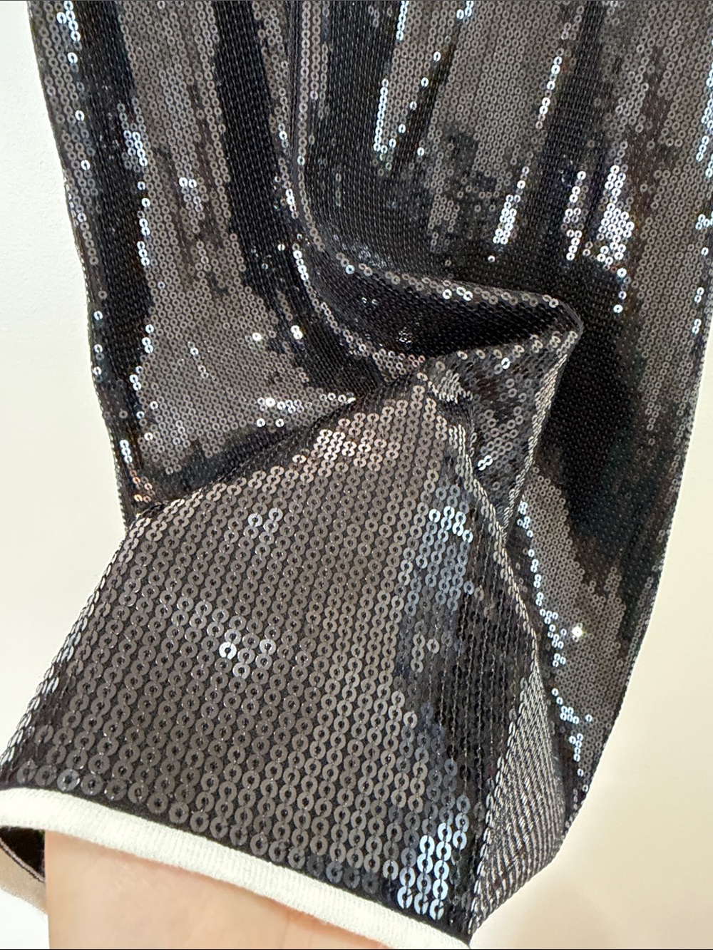 Zara Black Sequin Tank Mini Dress with White Trim - Picture 7 of 11
